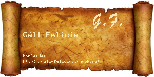 Gáll Felícia névjegykártya